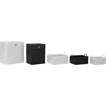 Pack 5 cestas de polipropileno DKD Home Decor