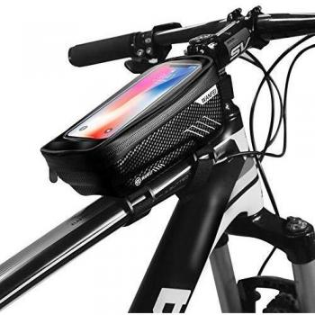 WANFEI Bolsa Manillar para Telefono Bicicleta, Bolsas de Bicicleta, Bolsa Bici, Bolso Bicicleta Impermeable y con Ventana para Pantalla Táctil, para iPhone, Samsung y Otros Smartphones de hasta 6,5''