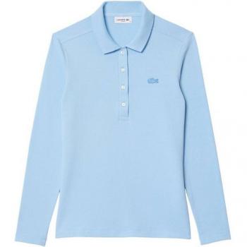 Lacoste Women's Slim Fit Long Sleeve Stretch Piqué Polo Shirt
