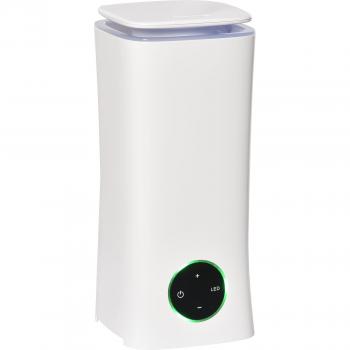 Homcom Humidificador Ultrasónico 2L con 3 Modos de Pulverización 7 Colores LED Ultra Silencioso para el Hogar Oficina 15x15x34 cm Blanco