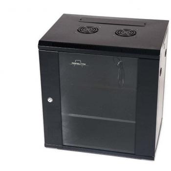 Armario Rack Mural Monolyth 12U SH6412 600x450mm con 1 Fondo, 1 Ventilador y 2 Llaves