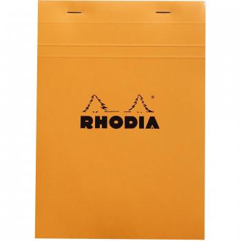 Bloc de notas Rhodia N°16 A5, 80 hojas, cuadriculado 5x5, papel de 80 g/m², color naranja