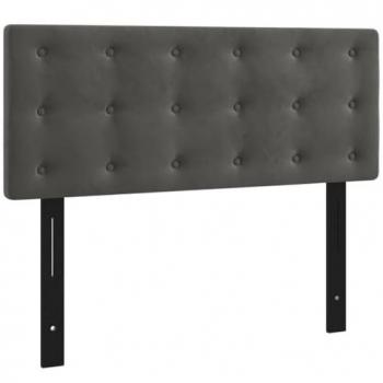 Cabecero de terciopelo gris oscuro 100x5x78/88 cm Vidaxl