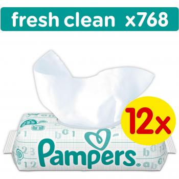 Pampers - Fresh Clean - Toallitas húmedas - 12 x 64 toallitas