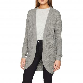 ONLY NOS Onlemma New L/s Cardigan Knt, Chaqueta Punto para Mujer, Gris Grey Melange, 40