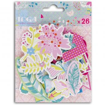 Conjunto de 26 Formas Recortadas Multicolores - So Fresh - Chipboards de Cartón para Manualidades