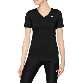 Nike W NK Top SS VCTY, T-Shirt para Mujer, Black/White, L
