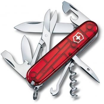 Victorinox Navaja de acampada, tamaño único, color rojo transparente