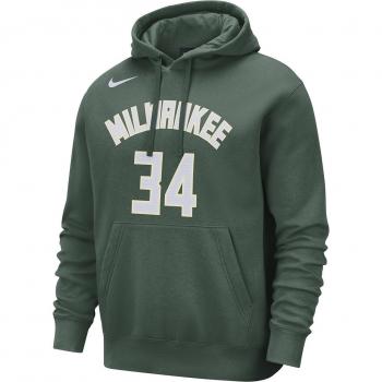 Nike NBA Milwaukee Bucks Giannis Antetokounmpo #34 Men's Hoodie - Green, Size XL