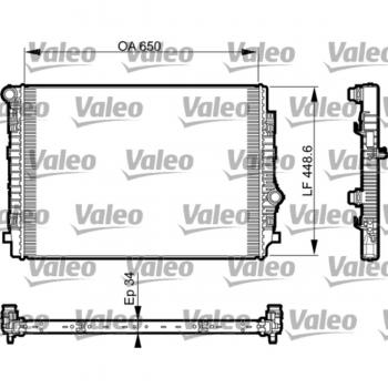 Radiador de refrigeración del motor VALEO 735549, compatible con diversos modelos de vehículos, fabricado en aluminio para una mejor conductividad térmica, diseñado para un rendimiento óptimo en el sistema de refrigeración del motor, incluye conexio