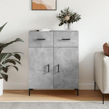 Armario de hormigón gris 69,5x34x90 cm de madera multicapa