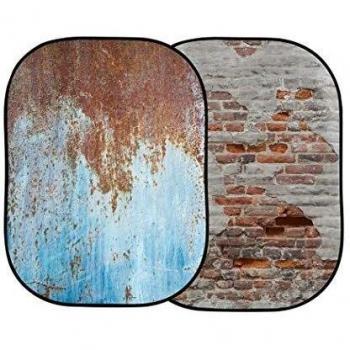 Fondo Plegable Urban 1,5m x 2,1m Textura Metal Rústico/Intonaco