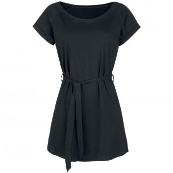 ForPlay Jersey Dress with Tie Waist Vestidos de Longitud Media Negro S