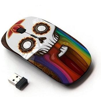 KOOLmouse [ Ratón óptico 2.4G inalámbrico ] [ Rainbow Tripping Candy Skull Drugs ]