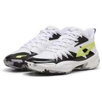 Zapatillas de Baloncesto Puma Genetics para Hombre Color Blanco y Amarillo EU 40