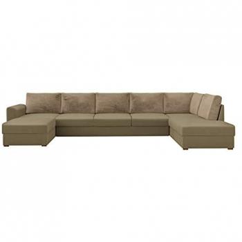 Sofá rinconero Comfivo 191 Premium con función de descanso y caja de ropa de cama, 370x186x85cm