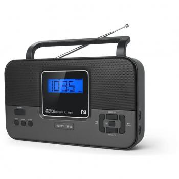 Muse M-087R - Radio Portátil Personal con Sintonizador Analógico FM/AM, Conector Auxiliar de 3.5mm, Color Azul