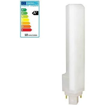 Bombilla LED G24, 10W, 800Lm, 5000K, casquillo universal, rotativa