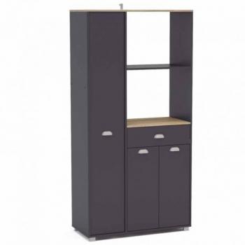 Buffet de Cocina Miroytengo Asfeld Gris Grafito 3 Puertas 1 Cajón 180x90x40 cm