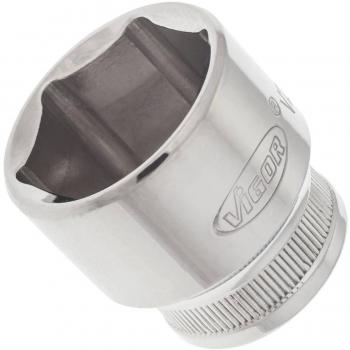 VIGOR Inserto de llave de cubo 3/8 con perfil hexagonal exterior 24 mm, longitud 30 mm