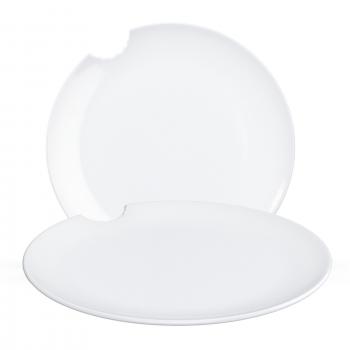 Diseño de Tazas con Plato dentellado, 28 cm - Set de 2