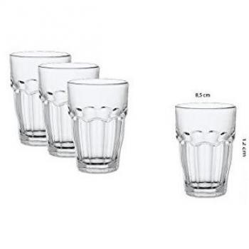 Vasos Altos de Vidrio Templado 37cl - Set de 6, Apilables, Ecológicos y Reciclables, Brillo Transparente, Fabricados en España