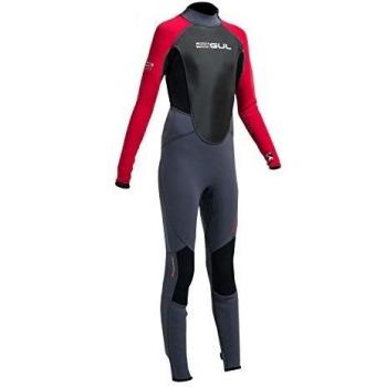 2016 Gul Response 3/2mm Junior Flatlock Wetsuit in Graphite/Red RE1322-A9 Junior Sizes - T3