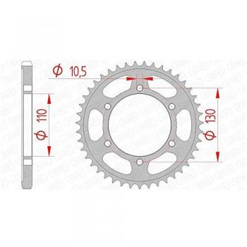 Corona de acero estándar AFAM 12815 - 525 - 45T para Yamaha