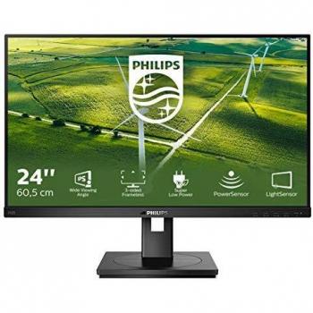 Philips 242B1G - 24 inch FHD Monitor, 75Hz, 4ms, IPS, Speakers, USB Hub, Height Adjust, Green Monitor