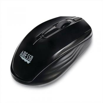 Adesso iMouse S50 Wireless Mini Optical Mouse - 2.4GHz, Ambidextrous, RF Wireless, 1200 DPI, Black