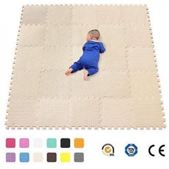 qqpp Alfombra Puzzle para Niños Bebe Infantil - Suelo de Goma EVA Suave. 25 Piezas