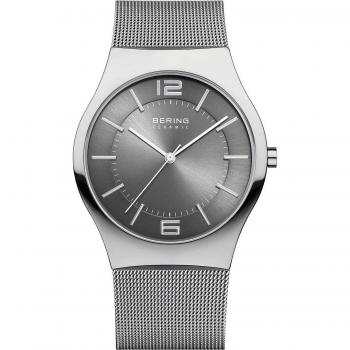 Reloj de Cerámica para Hombre Bering 32039-309, Cuarzo, 39mm, Resistencia al Agua 3 ATM, Correa Milanesa, Cristal de Zafiro