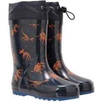 Mountain Warehouse Children's Dinosaur Skeleton Wellington Boots - Blue/Green - Size: 6