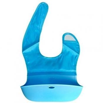 Plegables de silicona bebé baberos de alimentación del cubo regalo WD-01