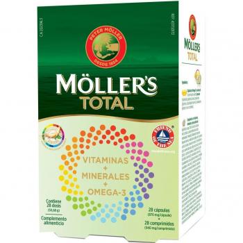 Möller's Total 28 Cápsulas + 28 Comprimidos Vitaminas, Minerales y Omega-3