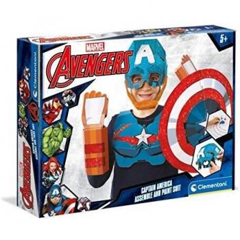 Clementoni - Máscara Marvel Capitán América - juego creativo máscara superhéroe a partir de 4 años