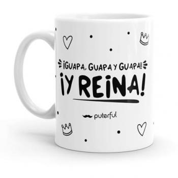 Taza Minimal Original - Guapa, guapa y guapa - Resistente al microondas y lavavajillas