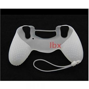 Silicone Caso Case Cover Holder Box+Strap para PlayStation 4 PS4 Controller DualShock 4 Color Transparent