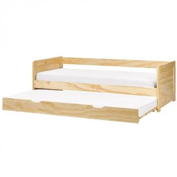 Cama Nido Infantil Deslizante de Madera de Pino Clara 90 x 200 cm Gravelines