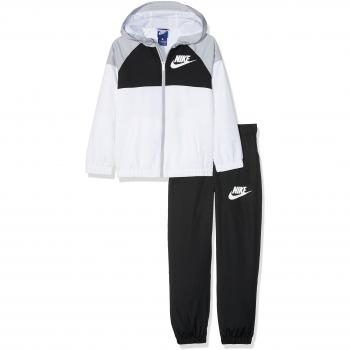 Nike B NSW TRK Winger W, Chándal Niño, niño, B Nsw Trk Winger W, Bianco/Nero/Grigio/Bianco, L