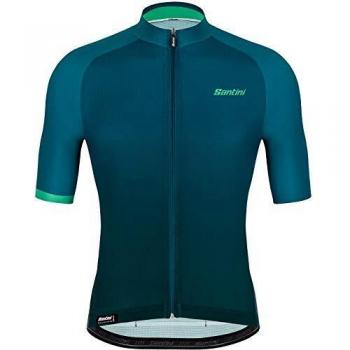 Santini Karma Luce Jersey Camiseta de Trineo, Hombre, Azul Verdoso, Large