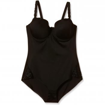 Triumph Modern Finesse BSWP Women's Shaping Bodysuit, Black, Size 95C, with Breathable Spacer Cups and Underwire