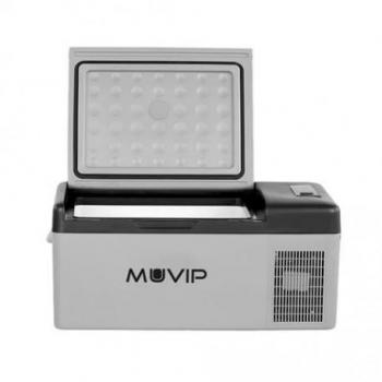 Muvip Nevera Portátil de Compresor 15L - Luz LED - Protección Batería - Temperatura -20º/+20º - Conexión 12/24/220V - Consumo 45W
