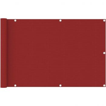 Toldo para balcón HDPE rojo 90x400 cm