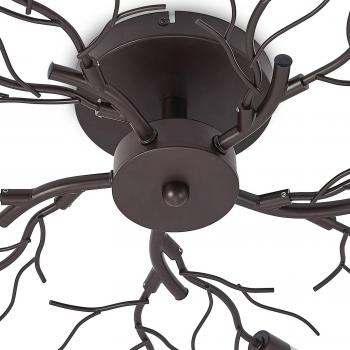 Lindby Bigna lámpara de techo de metal marrón con 10 luces