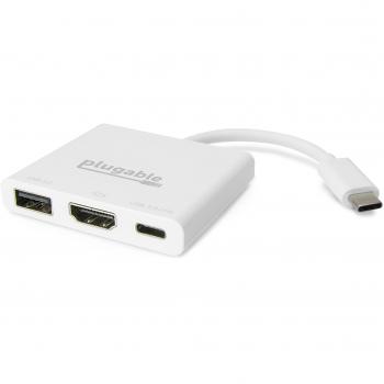 Plugable USB-C Mini Dock HDMI Output, USB 3.0 Pass-Through Charging, Supports Resolutions up to 4K@30Hz