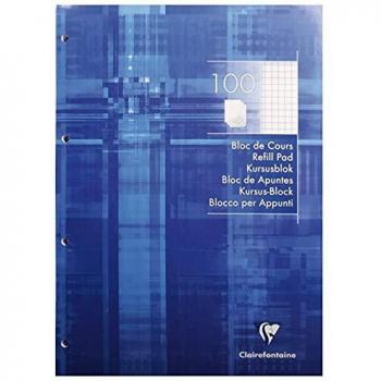 Bloc de Cours A4 Clairefontaine 200 Páginas Quadrillado 5x5mm 90g/m² Perforado 4 Agujeros