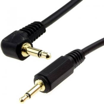 Cable de Audio Mono Jack 3.5 Macho acodado