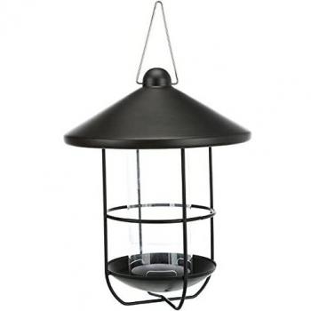 Comedero Exterior para Pájaros Trixie, Metal, 500 ml, Ø 19 cm, Negro