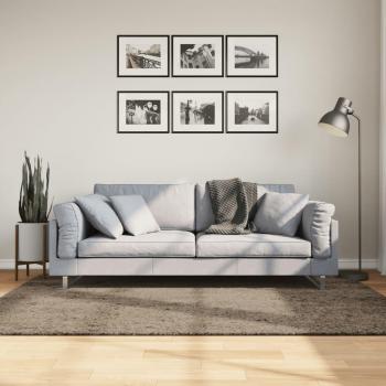 Alfombra pelo largo efecto brillante gris 140x200 cm ISTAN